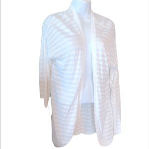 White Open Front Cardigan